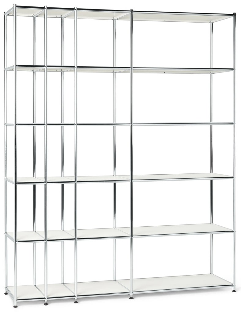 Otvorený kovový regál »CN3«, biely