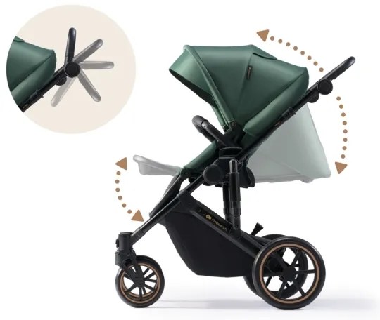 KINDERKRAFT - Kombinovaný kočík 2v1 PRIME 2 zelená