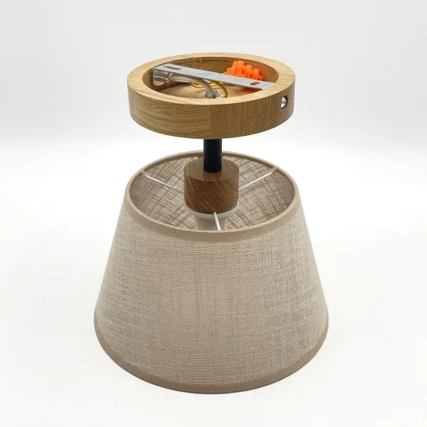 Brilagi - LED  Prisadený luster ANTHONY 1xE14/60W/230V dub/béžová