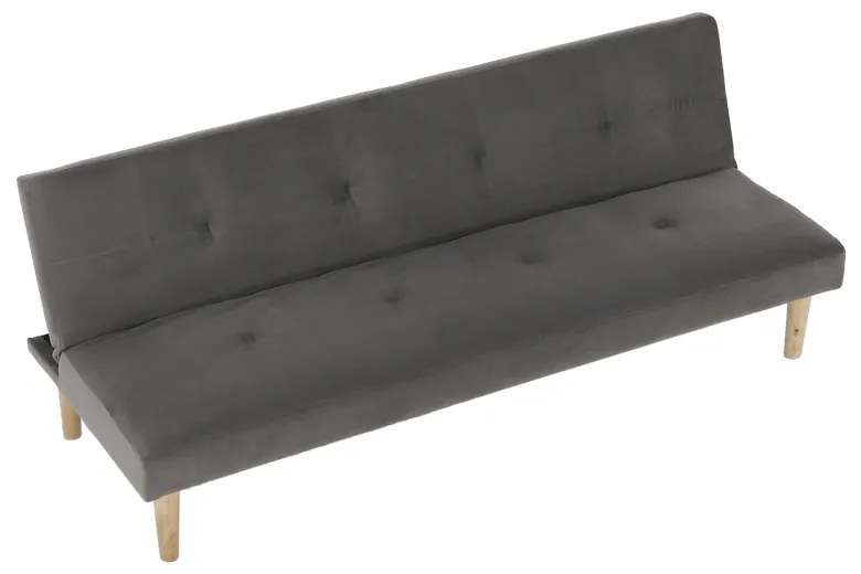 Kondela Pohovka rozkladacia, sivá Velvet látka/dub, ALIDA