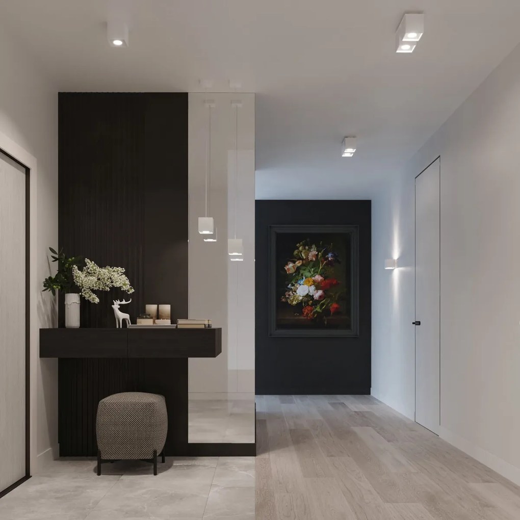 Stropné svietidlo Quad, 2x biele kovové tienidlo