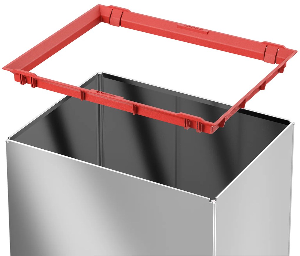 Veľkoobjemový odpadový box Big-Box Swing XL, 52 l, samozatvárací, nerez lesklý