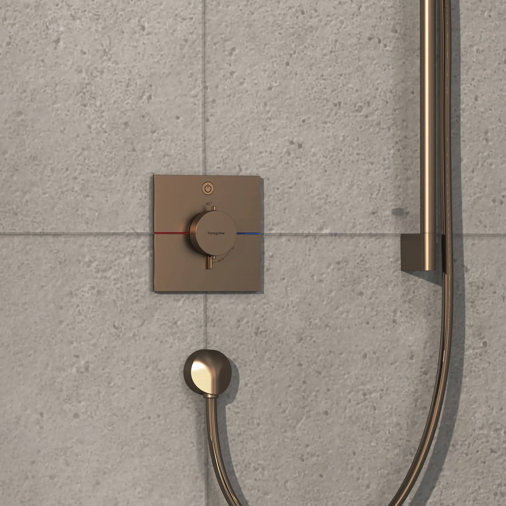 Hansgrohe ShowerSelect Comfort E, termostat pod omietku pre 1 spotrebič, kartáčovaný bronz, HAN-15571140