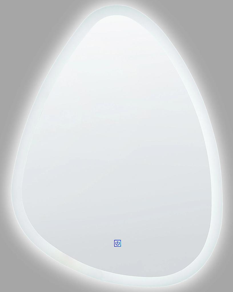 Nástenné LED zrkadlo 58 x 78 cm strieborné BETHUNE Beliani