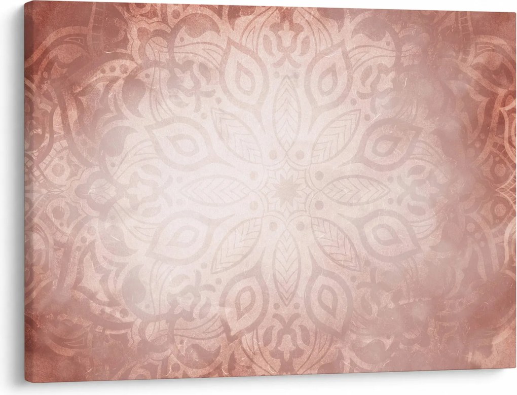 Obraz - Ružová mandala (70x50 cm)
