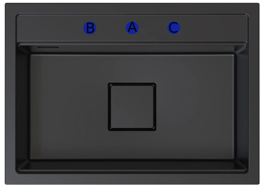 Gamma Quadro 7050, 1-komorový granitový drez 700x500x220 mm, béžová, GMA-ZLE000235