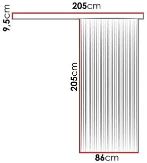 Posuvné dvere Baxdos 8 (dub sonoma + čierna). Vlastná spoľahlivá doprava až k Vám domov. 1121909