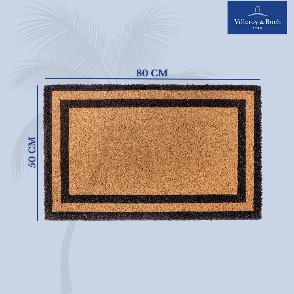 Villeroy & Boch, Rohožka Villeroy & Boch 106118 Cocos - na von aj na doma, 80x50, hnedá, chodba / predsieň