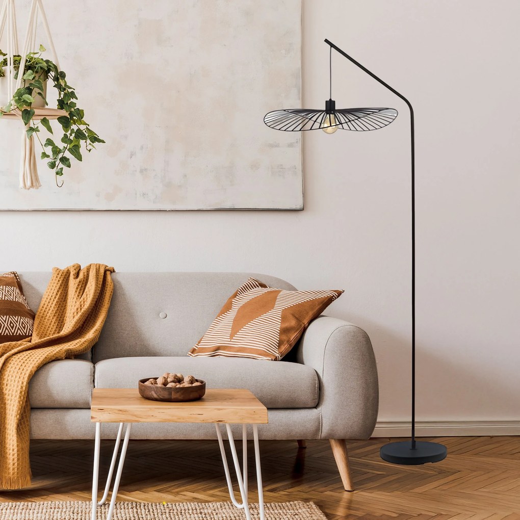 Toolight Toolight, stojaca lampa 183cm, 1xE27, APP1844-1F, čierna, OSW-07065