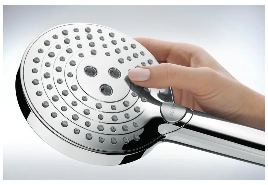 Hansgrohe Raindance Select S, sprchový set 120 3jet PowderRain s hadicou 1600 mm, chrómová, HAN-27668000