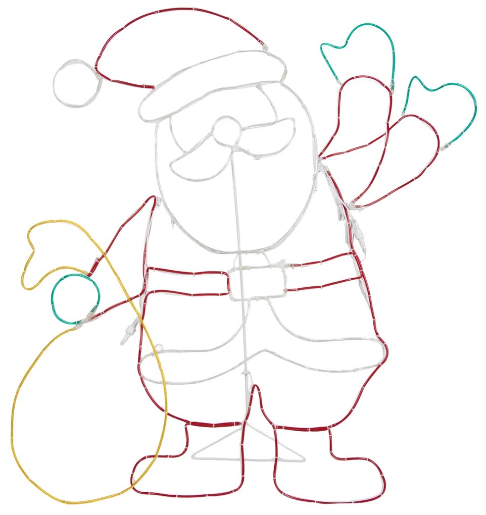 Vianočná stojaca lampa Santa Claus 117 cm vrátane LED s časovačom IP44 - Pax