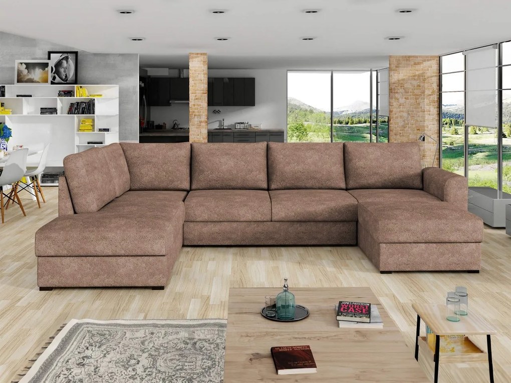 Sedacia súprava Szafran, Dostupné poťahy: ekokoža Soft 017 + Lux 06, Strana: ľavá