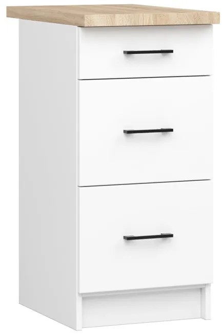 Spodná kuchynská skrinka s doskou OLIWIA S40 SZ3 biela