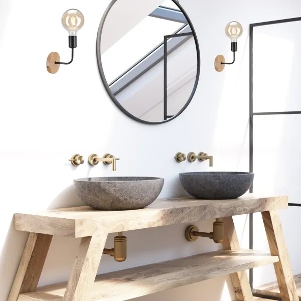 Nástenné svietidlo VITO OAK 1xE27/60W/230V