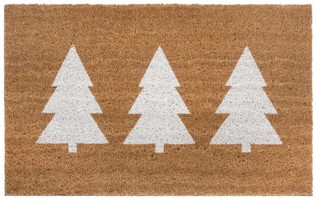 Rohožka 3 stromy biela 105670 – na von aj na doma, 45x75, hnedá, chodba / predsieň, Hanse Home