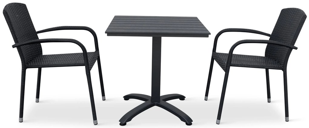 Noela Balkónový set Ristorante + 2x ratanová stolička Roma