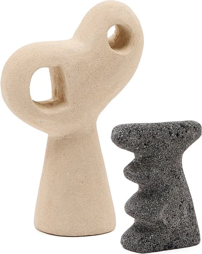 Kamenné sošky v súprave 2 ks (výška 23 cm) Arif – Kave Home