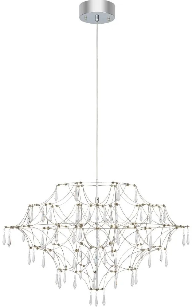 Markslöjd 108870 - LED Stm. krišt. luster na lanku EFESOS LED/25W/230V pr. 80 cm