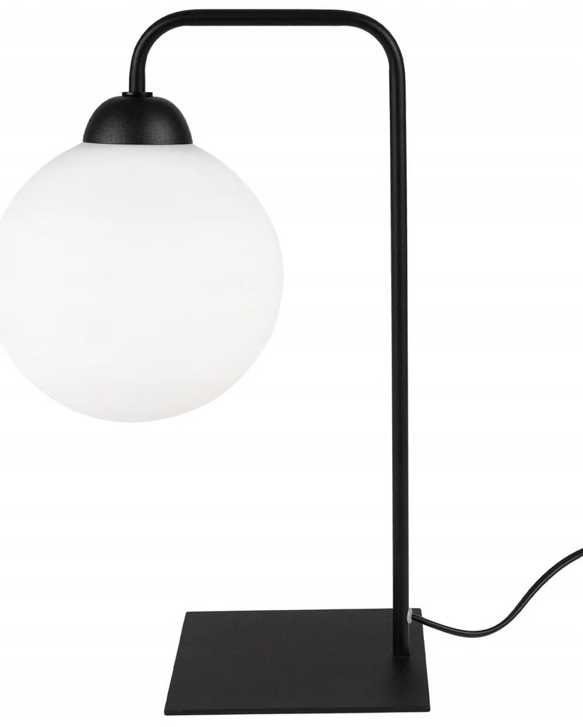 Stolná lampa Florence, 1x biele sklenené tienidlo