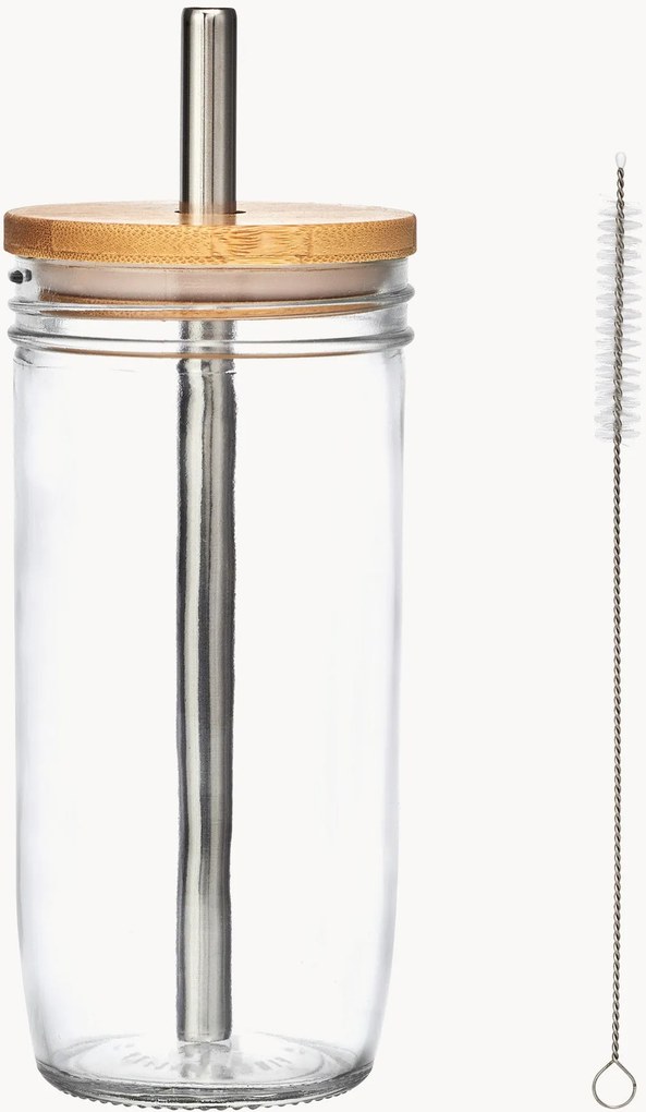 Pohár so slamkou z nehrdzavejúcej ocele La Cafetière
