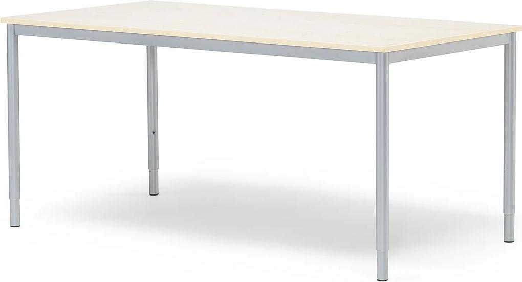 Kancelársky pracovný stôl Adeptus, 1600x800 mm, brezový laminát/šedá