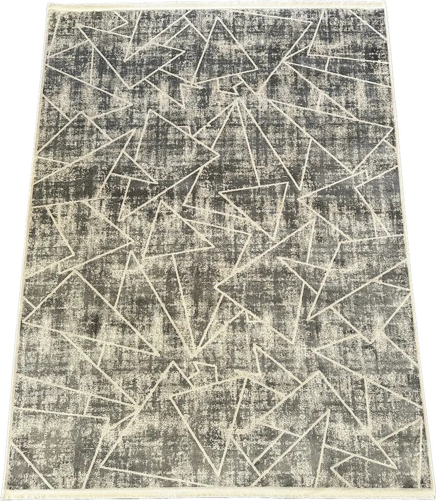 Koberec Creante 55064 GREY – sivý obdĺžnik s geometrickým vzorom Rozmer: 80x150 cm