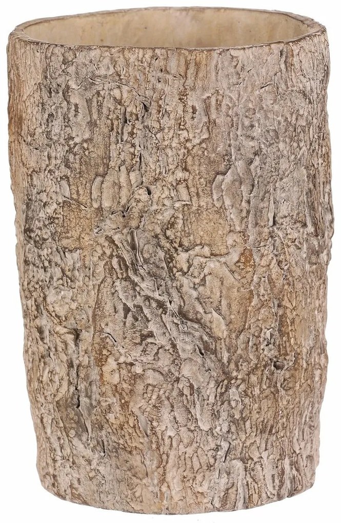 Kvetináč imitácia drevenej kôry, 18 x 18 x 26 cm,betón, 18 cm