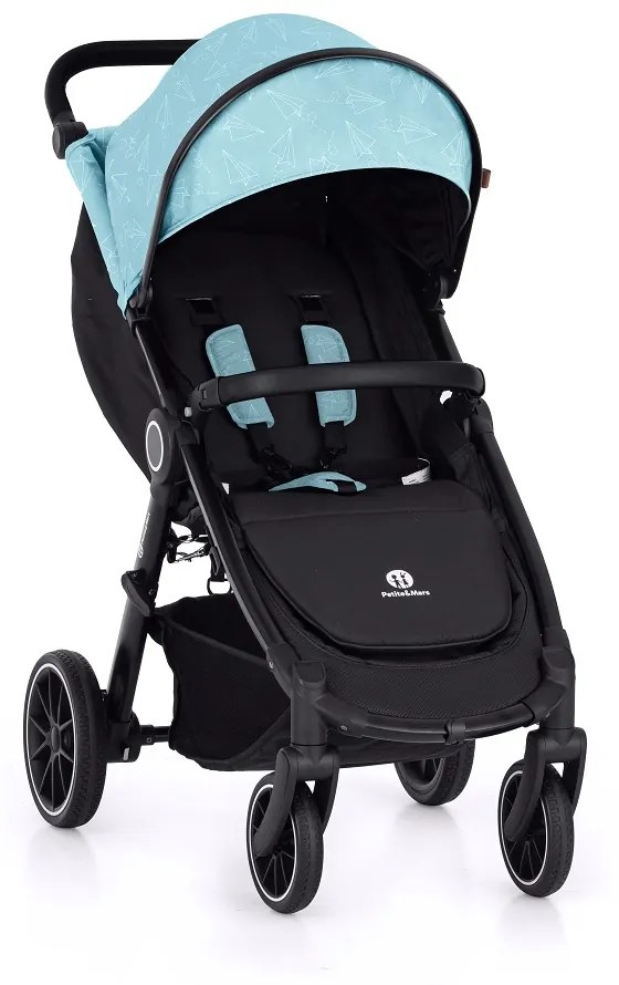 PETITE&MARS kočík Street+ RWS black + strieška limited 100 airplane