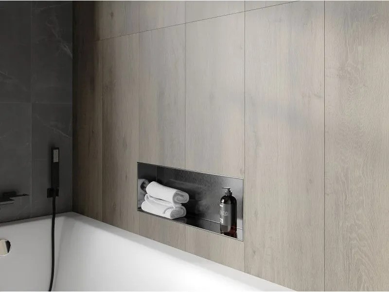 Mexen X-Wall-NR, polica na zapustenie bez príruby 60 x 20 cm, grafitová matná - 19E1602010