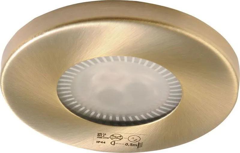 KANLUX Podhľadové bodové osvetlenie NEMERO, 1xGX5,3, 35W, 85mm, okrúhle, matne mosadzné