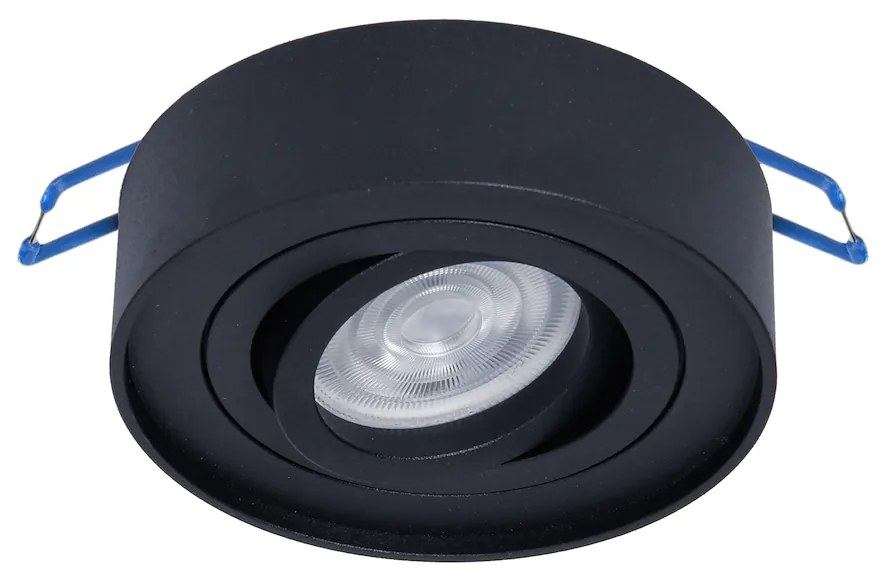 EUlight Podhľadové svietidlo Nusa Round, 1x čierne kovové tienidlo, (možnosť polohovania), b