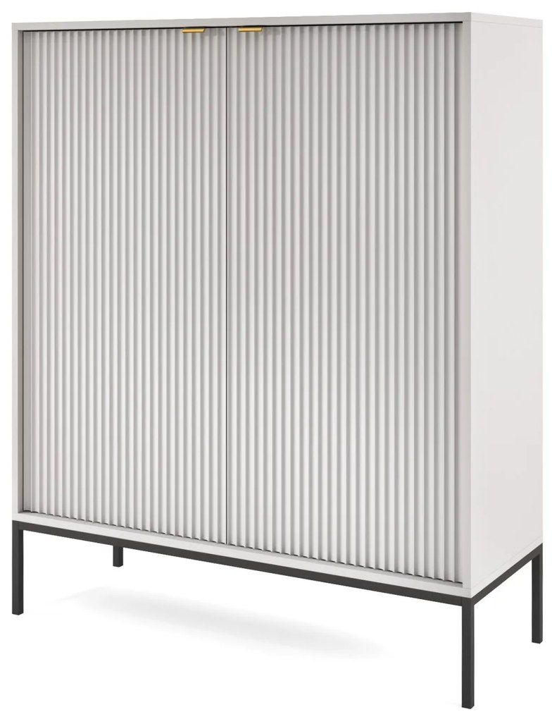 Komoda Nova 104 cm sivá/čierna
