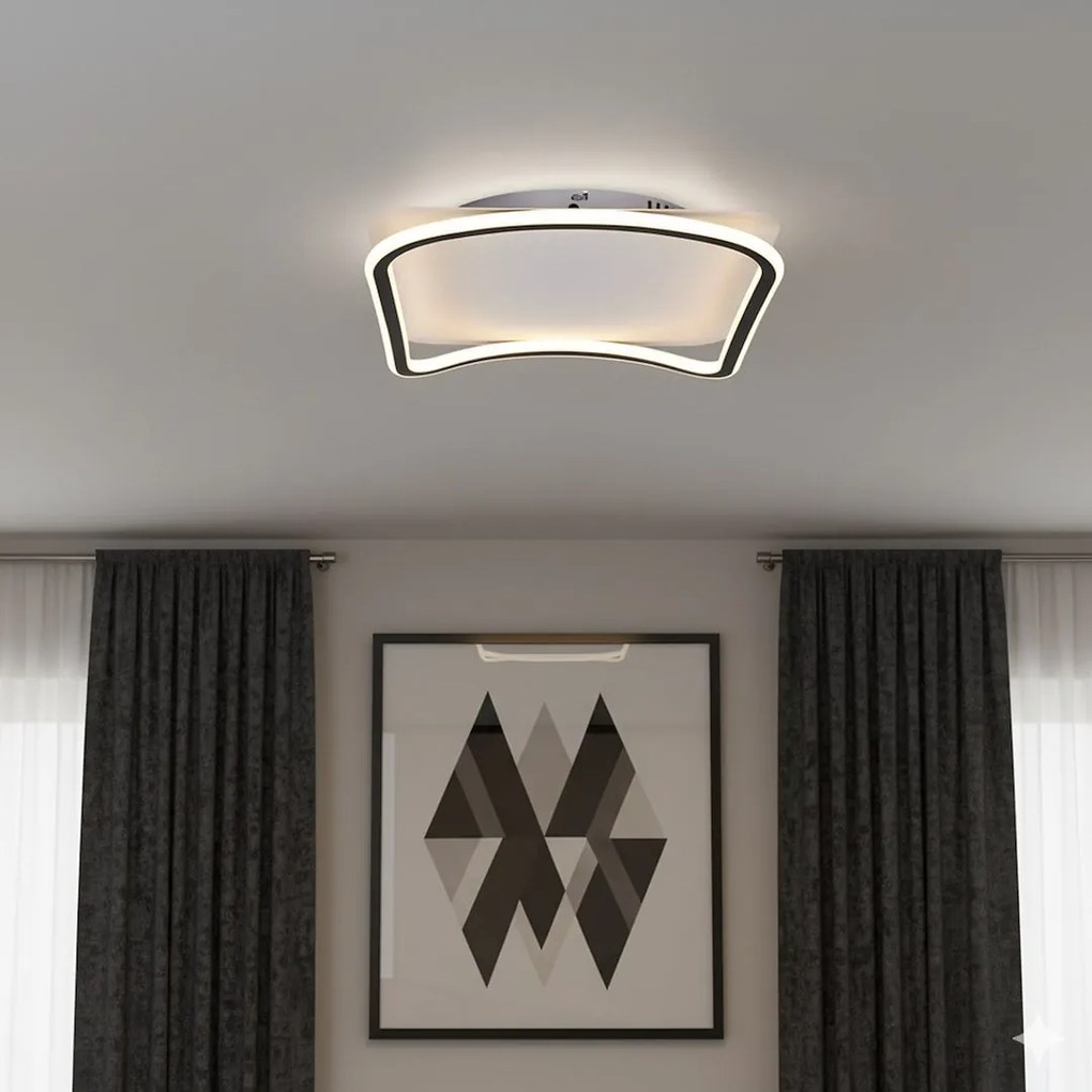 Stropné LED svietidlo Cali Square, 1x LED 30w, 4000k, b
