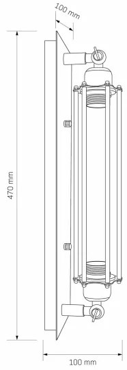 Nástenné svietidlo RETRO 1xE27/20W/230V čierna