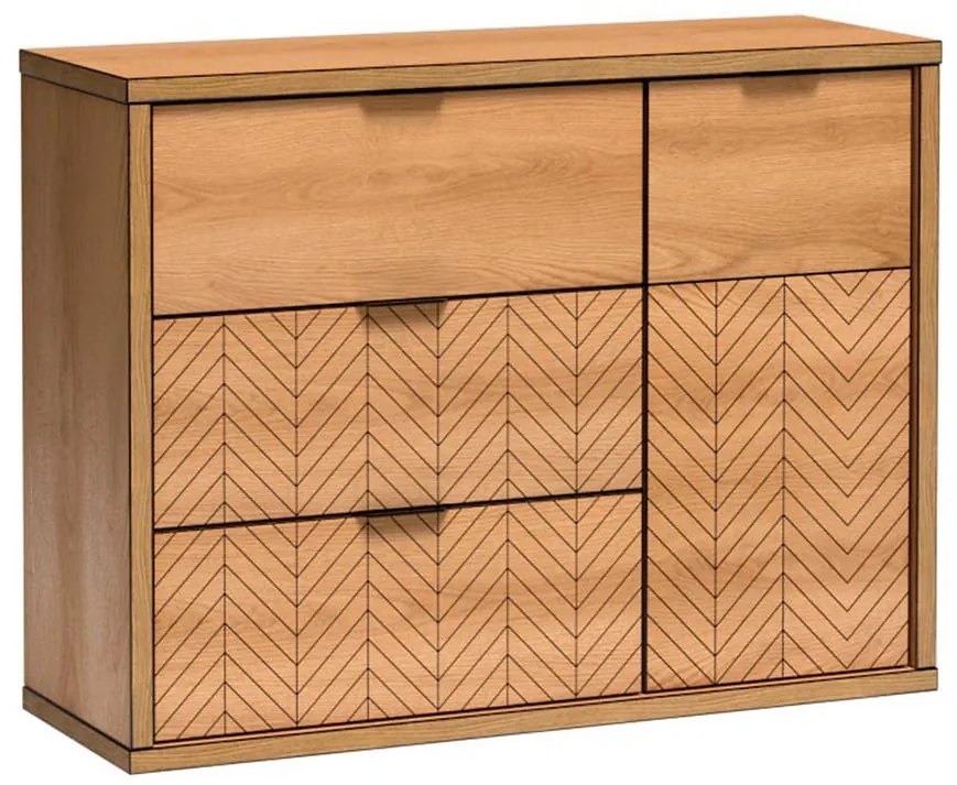 Komoda  Fonti F5 Dub karamelový