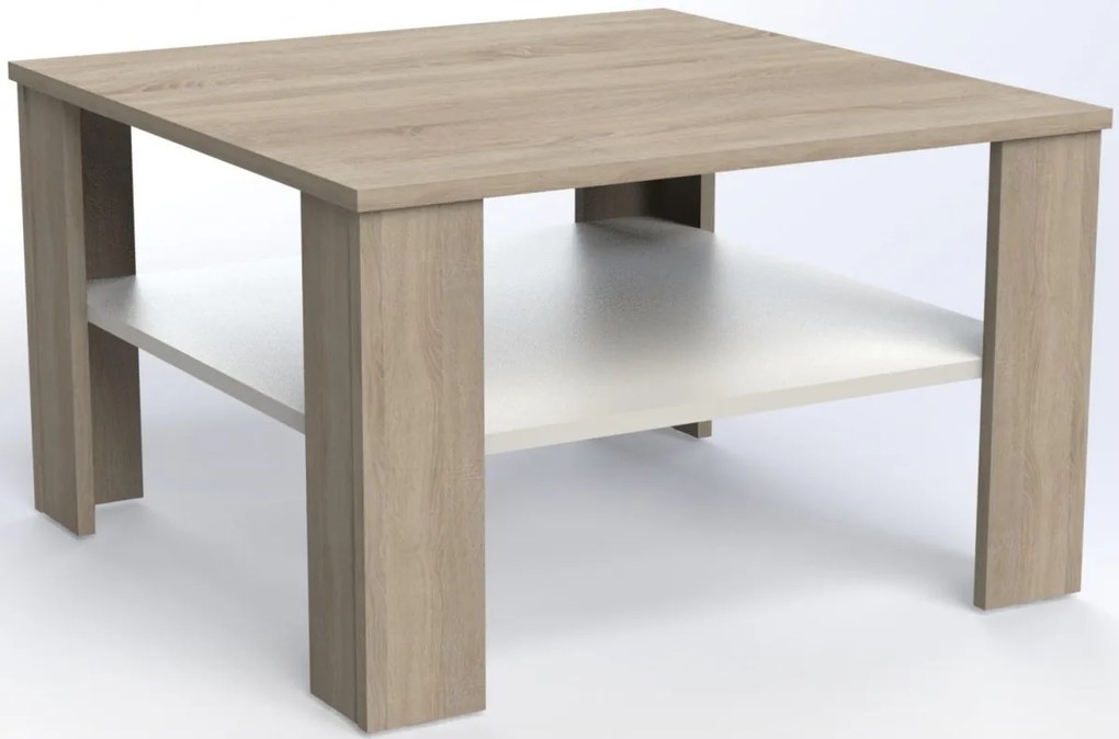 Shoptop Konferenční stolek TINA MINI světlý dub, bílá