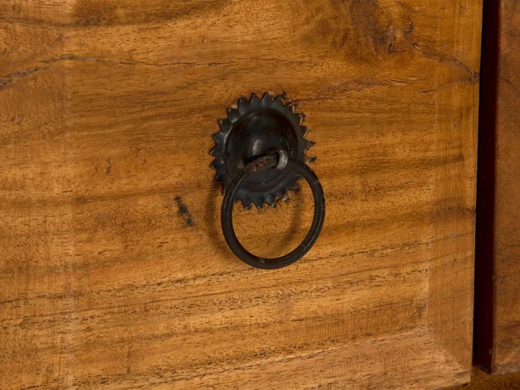 furniture-nabytek.cz - Masívna komoda Texas z akácie, lakovaná, prírodná – 58×25×82 cm