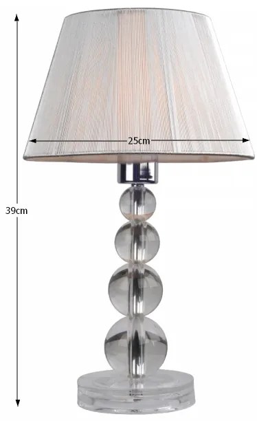 Stolná lampa Cinda Typ 14-ME-SMPEQ - strieborná