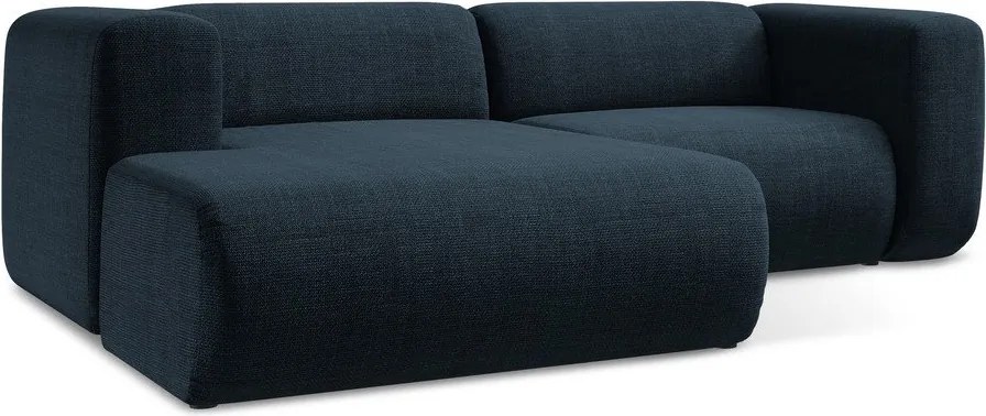 Modrá rohová pohovka (ľavý roh/s leňoškou) Ekahi – Makamii