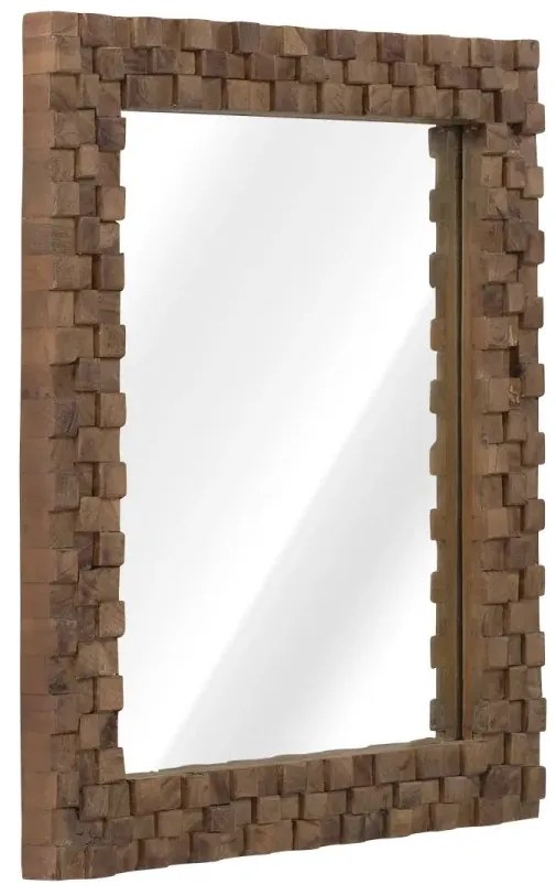 furniture-nabytek.cz - Masívne zrkadlo Abadi z akáciového a mangového dreva, lakované, hnedé – 75×63 cm