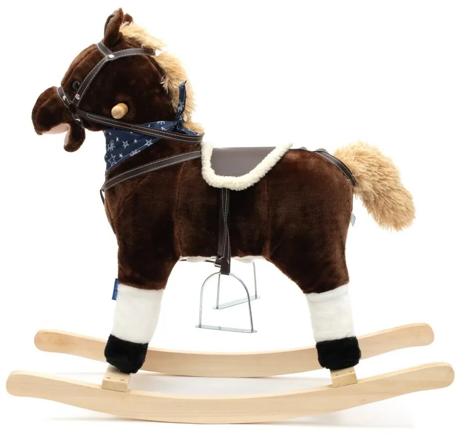 Baby Mix Hojdací koník s melódiou a šatkou Baron, 72 x 55 cm