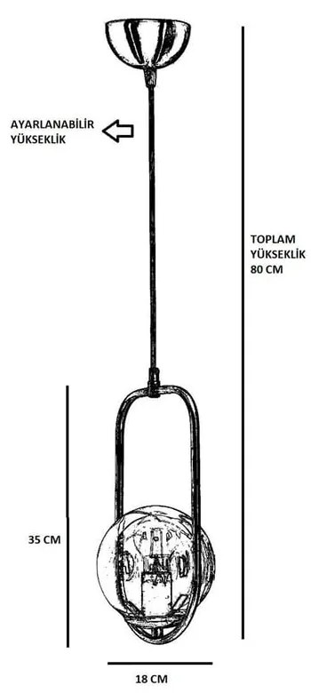 Závesné svietidlo s kovovým tienidlom ø 18 cm Ahu – Opviq lights