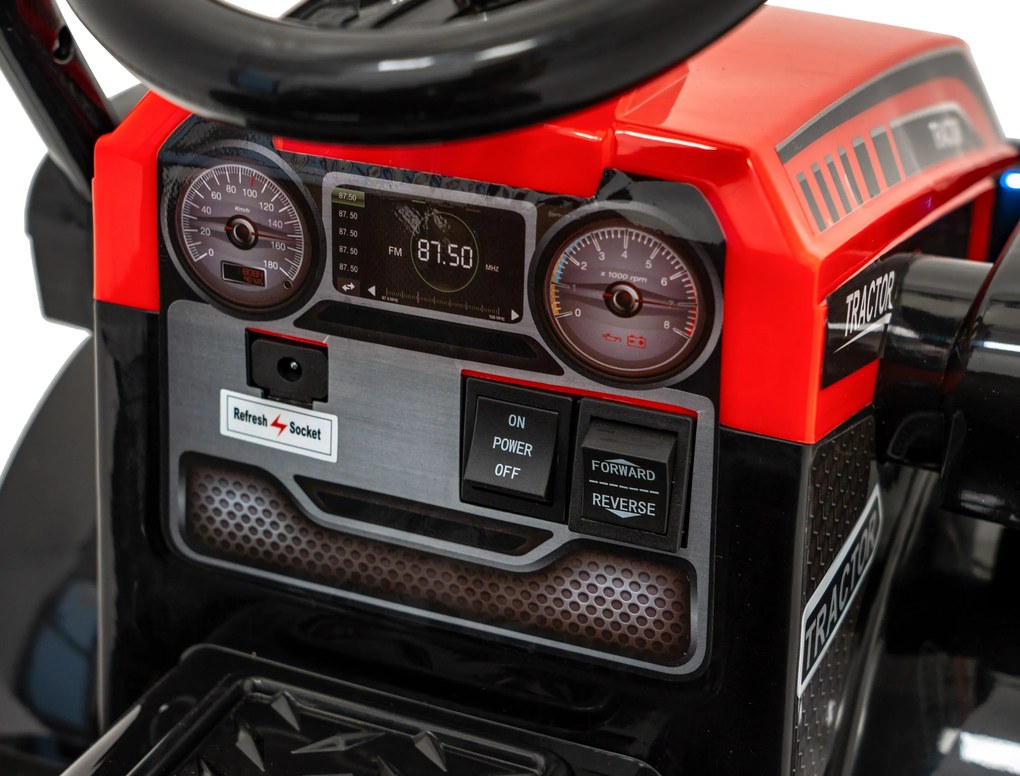 Akumulátorový traktorový buldozér RAMIZ G320 - červený