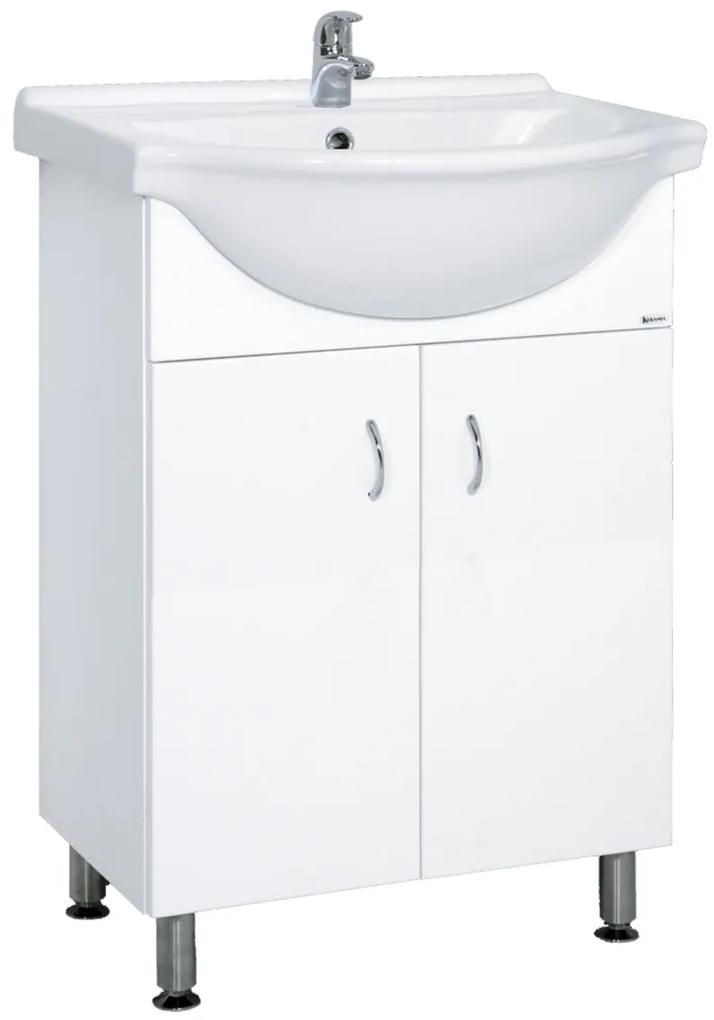Kúpeľňová skrinka s umývadlom Multi Pro 61x50 cm biela PRO60NOVA