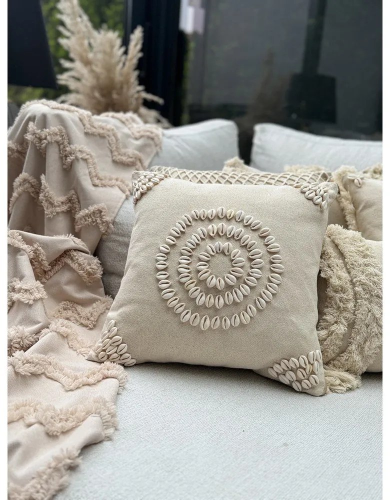 Bavlnená obliečka na vankúš 43x43 cm Seashells – Mioli Decor