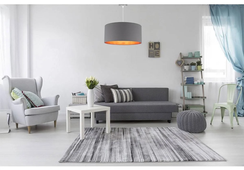 Závesné svietidlo Shade, 1x textilné tienidlo (výber zo 4 farieb), (výber z 3 farieb konštrukcie), (fi 44cm), g