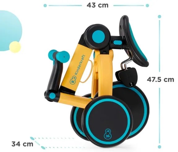 KINDERKRAFT - Detská odrážadlo 3v1 4TRIKE ružová