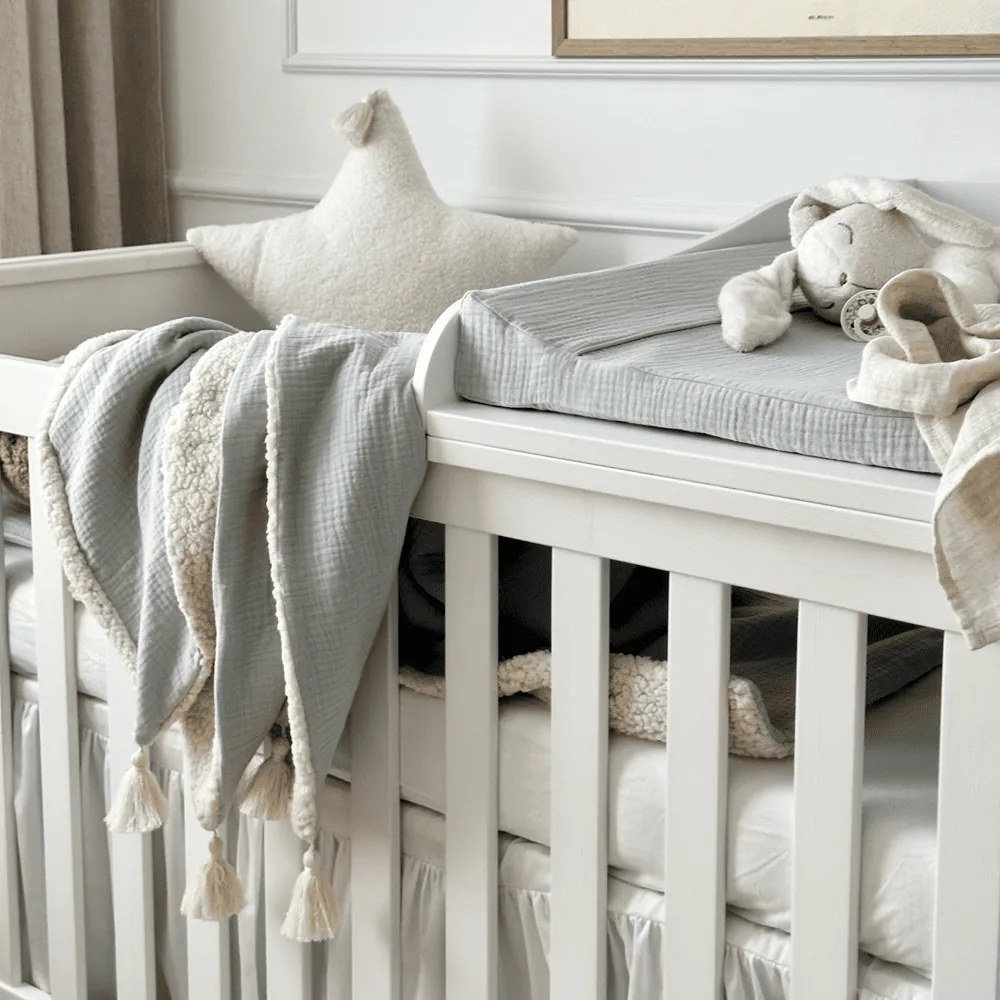 Obojstranný prehoz z mušelínu a umelej kožušiny svetlo zelená 80x100 cm