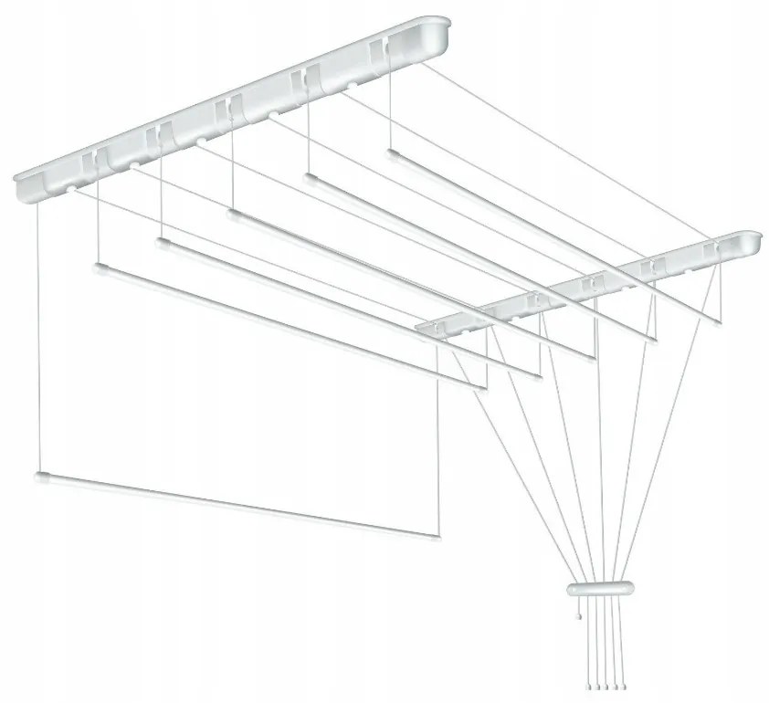 Erga Erga, stropný vešiak na sušenie bielizne 7x120 cm, biela, ERG-SEP-10SUSSUF1207P