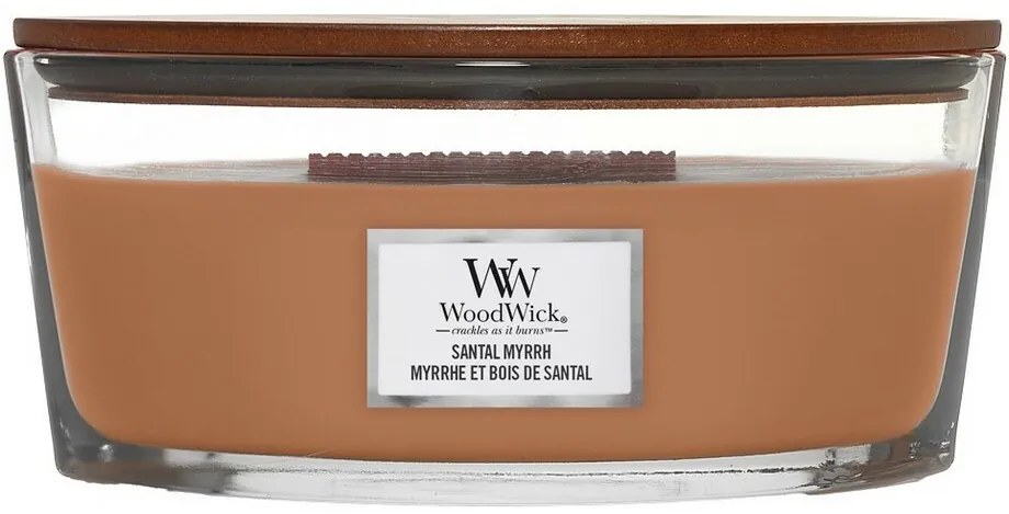 Vonná sviečka WoodWick Ship Santal Myrrh, 453 g